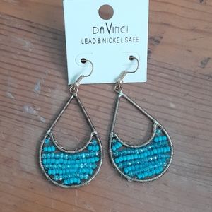 Beautiful Turquoise Beaded Earring